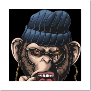 monkey gangster Posters and Art